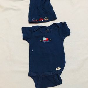 Navy Blue Car Onesie